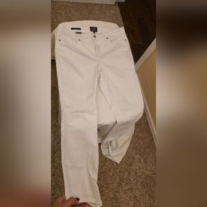 NYDJ Women's Cream Straight Leg Jeans